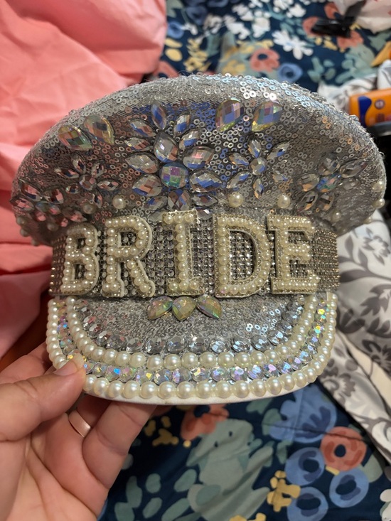 Accessories - Bride Embellished Sequin & Pearl Cap